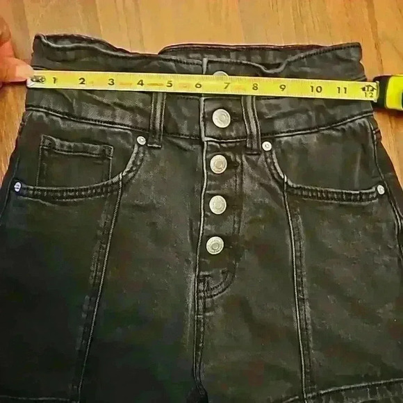 Wild Fable | Highest Rise Shorts | Black Wash Cotton | Size 0 - Picture 7 of 8